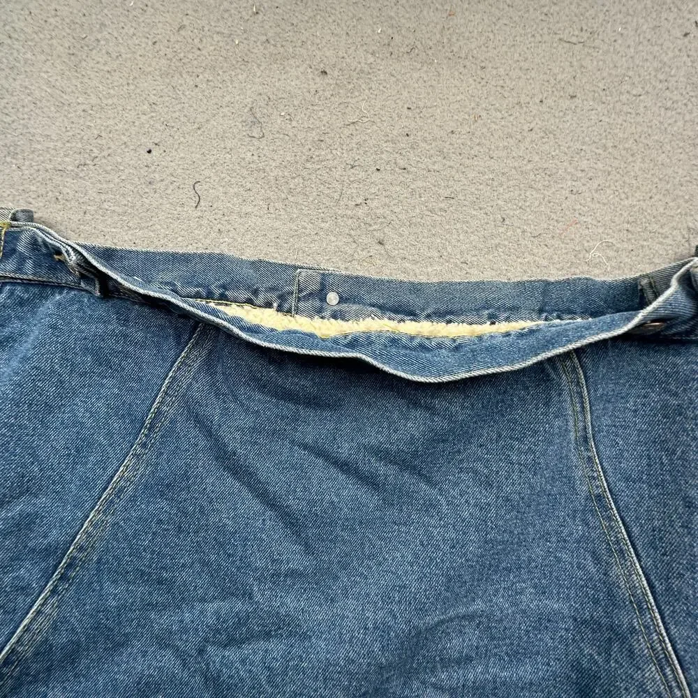 Vintage Arizona Jean Company Sherpa Lined Denim Jean Trucker Jacket Mens Small